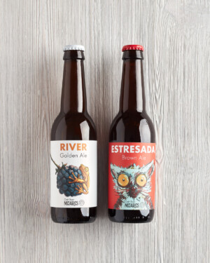 pack cerveza española mixta golden ale y brown ale